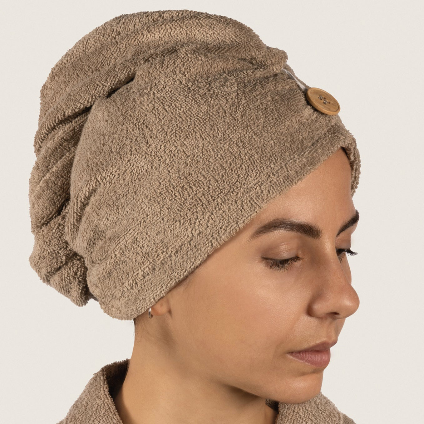 Turbante con Bottone - Linea "Benessere"